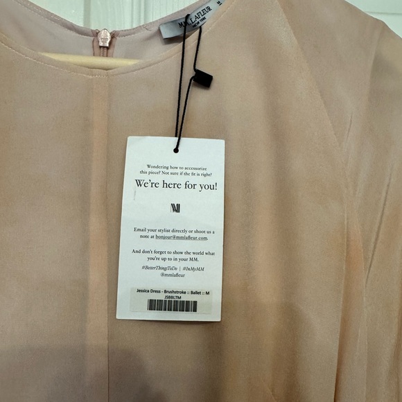 NWT MM LaFleur Jessica Dress in Silk Brushstroke Pink - Picture 5 of 7